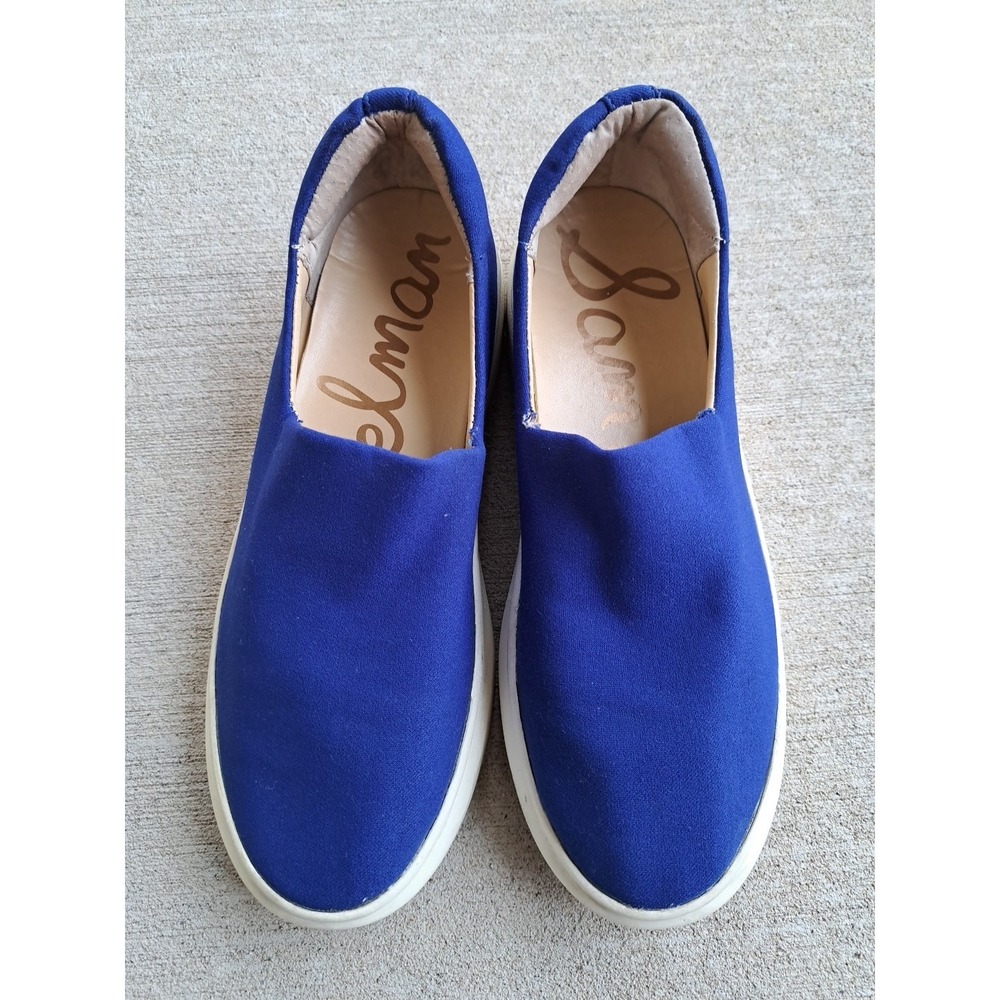 Sam Edelman Women's Nerah Platform Slip-On Royal Blue Sneakers Stretchy Upper 8M